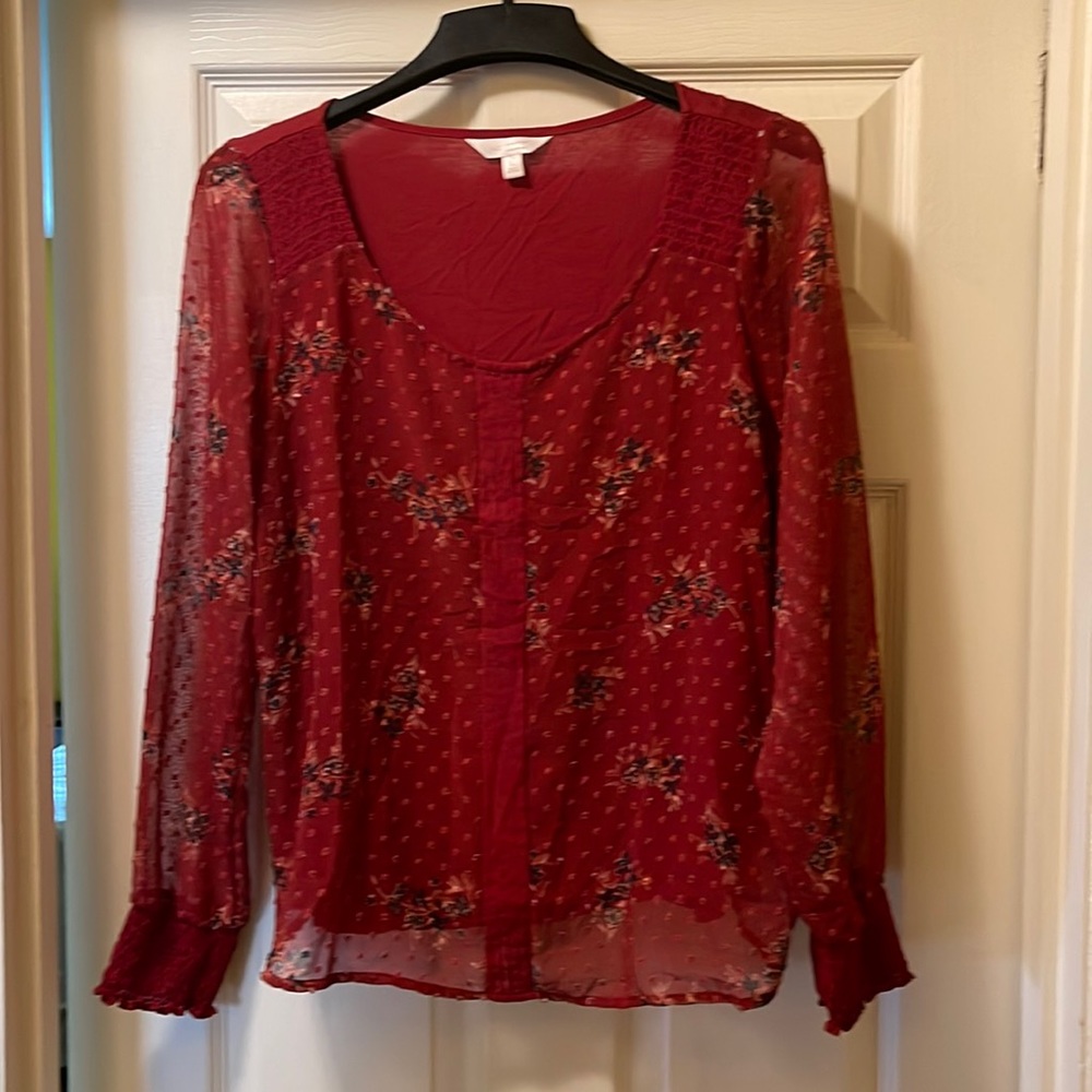 Rust floral blouse by LC